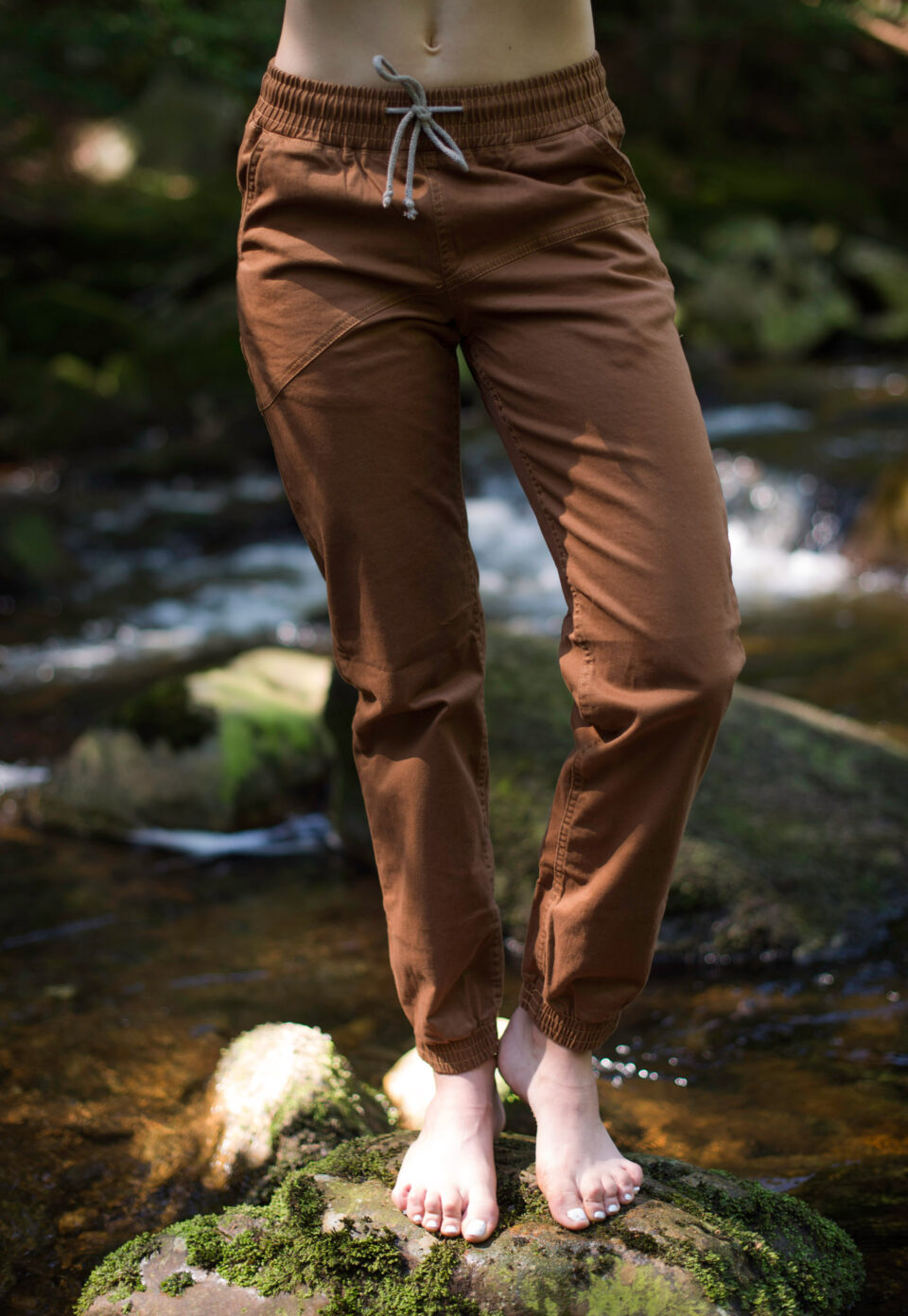 Spodnie Cotton Crosscut - brązowe
