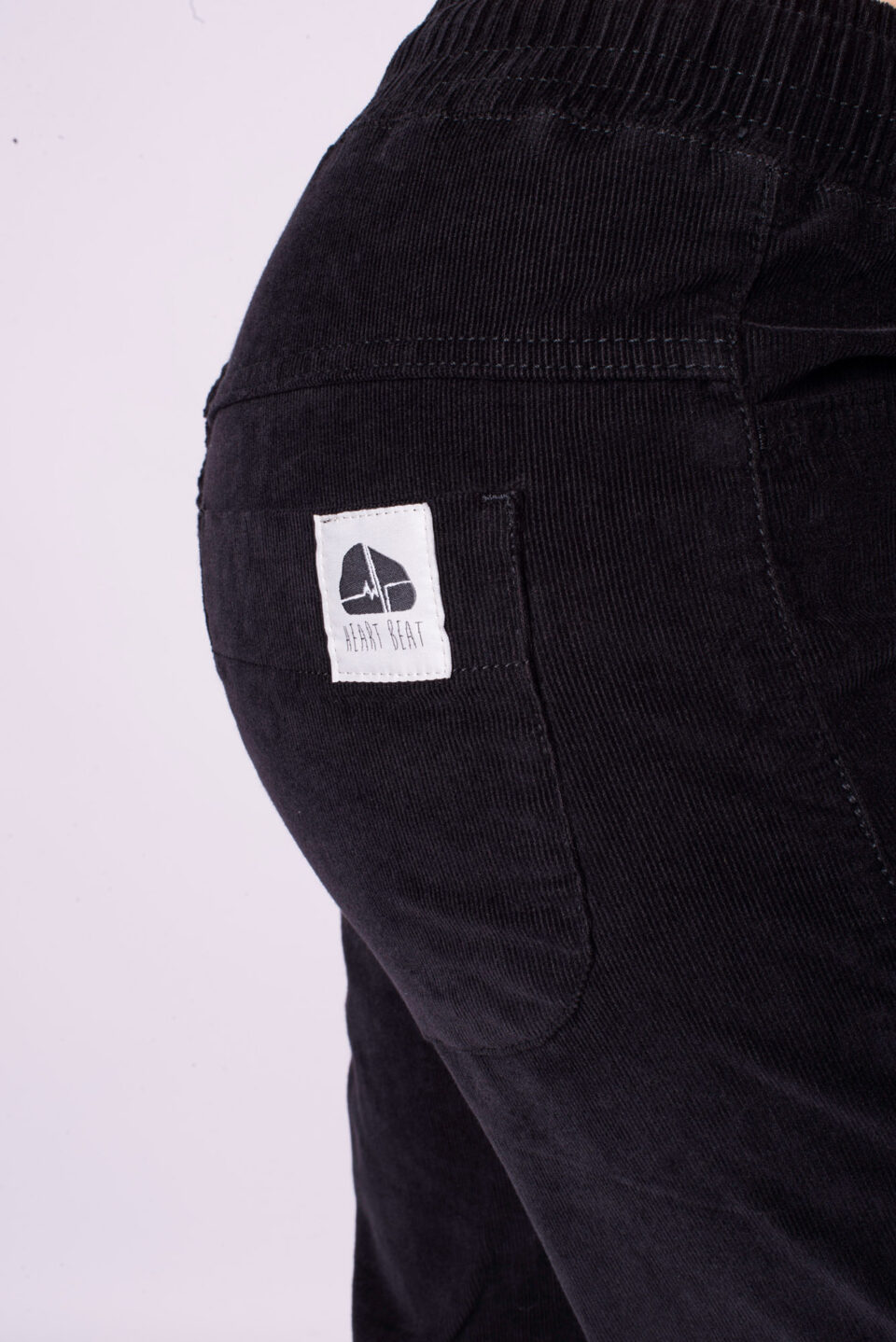 Spodnie sztruksowe Rocket Pocket - czarne