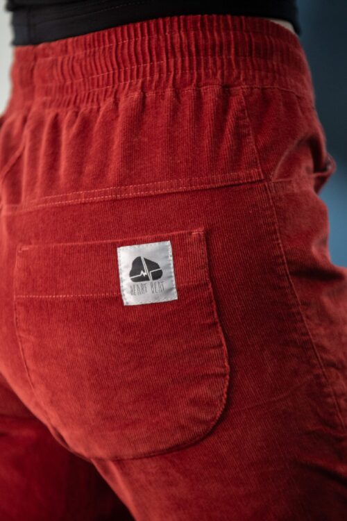 Spodnie sztruksowe Rocket Pocket - ceglasty