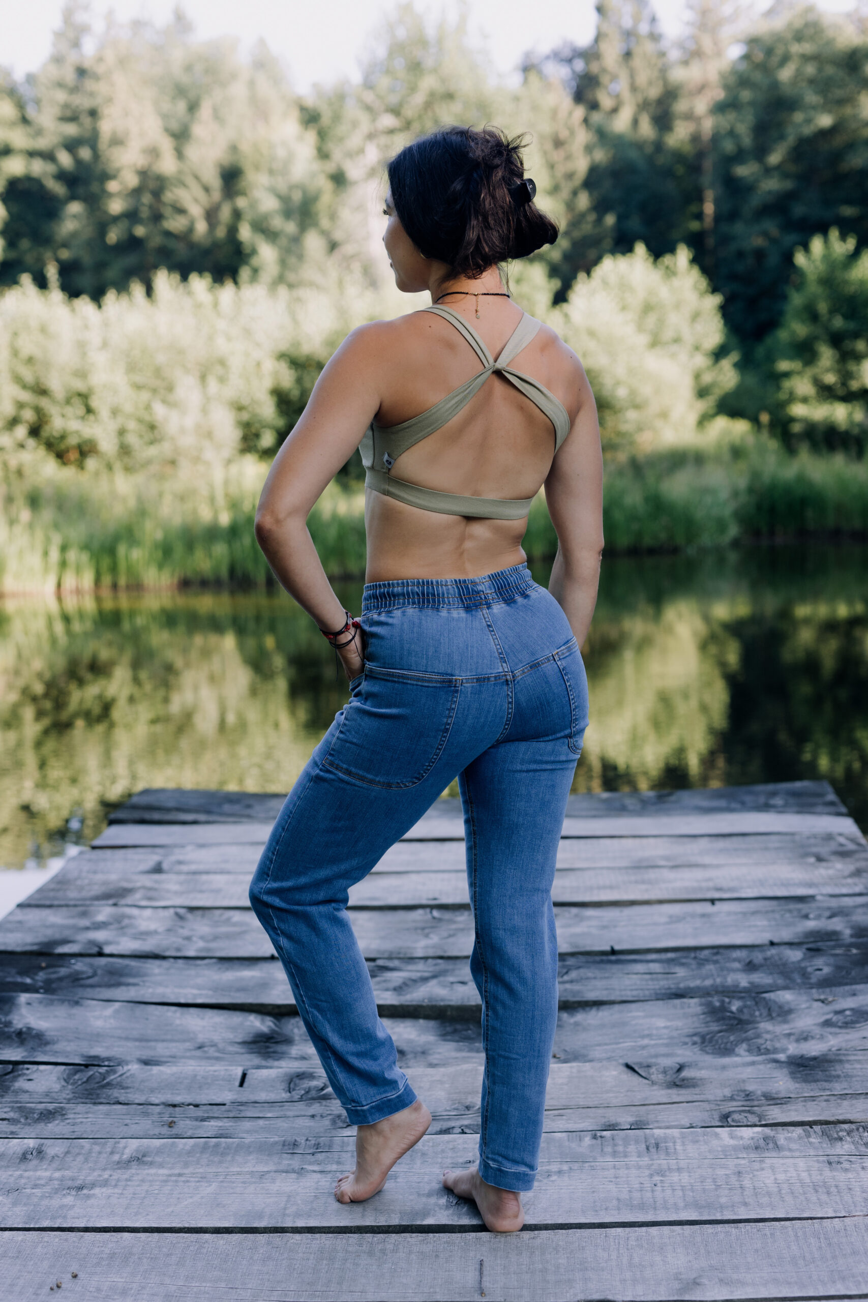 Spodnie Horizontal - niebieski jeans - obrazek 3