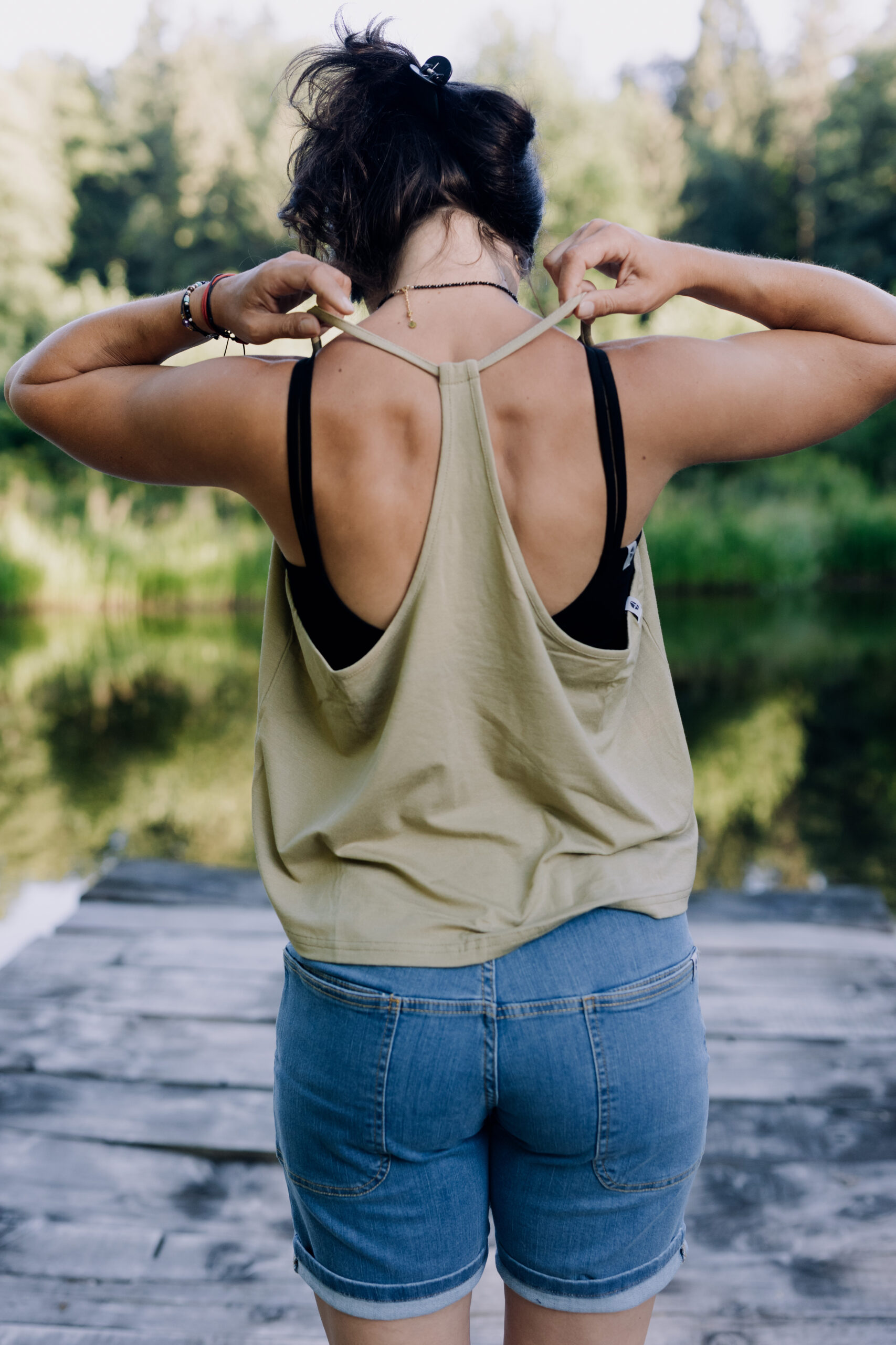 Summer tank top - khaki - obrazek 2